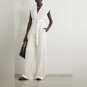 REMAIN BIRGER CHRISTENSEN Angelina woven wide leg pants Trousers White